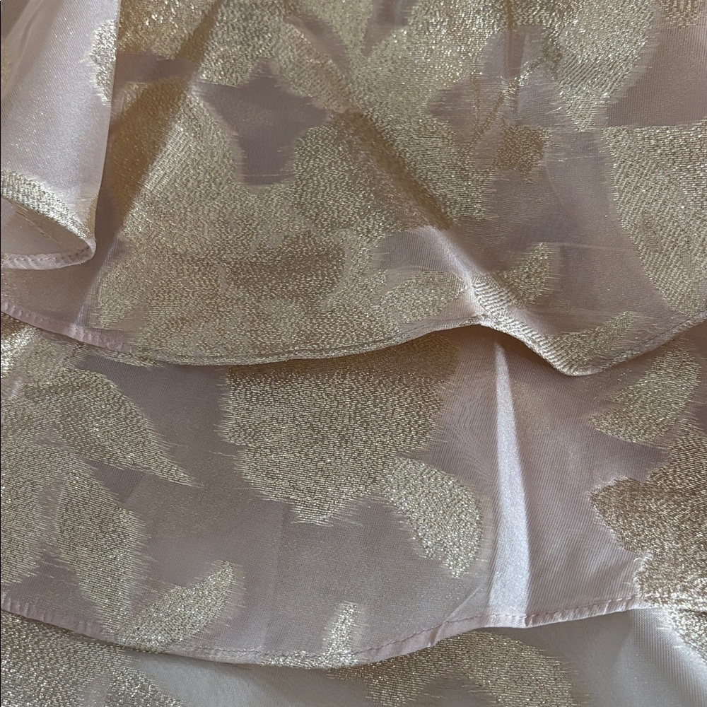 Lilly Pulitzer Trixie One Shoulder Gold Organza Brocade Top Small NWT Resort - Picture 8 of 9